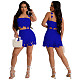 Sexy Straps Lace Crop Top And Shorts Summer 2 Pieces Sets YF-10703