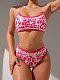 Sexy Print Straps Push-up Bikini Swimsuit MJ-053
