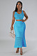 Women's Tassel Fishnet Knitted Casual Two-piece Set OSM-4453