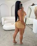 Sexy Knitted Sequin Irregular 3 Piece Shorts Set XT-8187