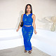 Women's Sexy Sleeveless Lace Patchwork Long Skirt Two Pieces Sets YF-10710