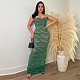 Sexy Strapless Lace Women Sleeveless Slim Long Dress YF-10711