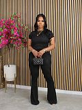 Casual Women Short Sleeves Tops And Long Pants Sporty 2 Pieces Set AIL-272