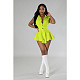 2024 Solid Color Girls Sleeveless Lapel Buttons Romper FOS-8384