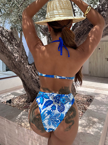 Sexy Push-up Women Printed Bikini Swimsuit XM-876