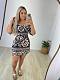 Fashion Printed Women Drop Shoulder Lantern Sleeves Backless Mini Dress NY-10777