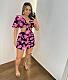Stylish Prints Girls Flounced Sleeves Hollow-out Short Dresses NY-10786