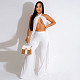 Sexy Women Halter Backless Long Pants Two Pieces Sets YF-10715