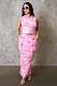 Casual Printed Girls Hoodies Vest And Pockets Split Long Skirt NY-10766