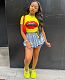 Women Slim Package Hips Denim Pleated Short Skirt LX-6010