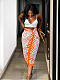 Stylish Printed Women Irregular Long Skirt OLY-6148