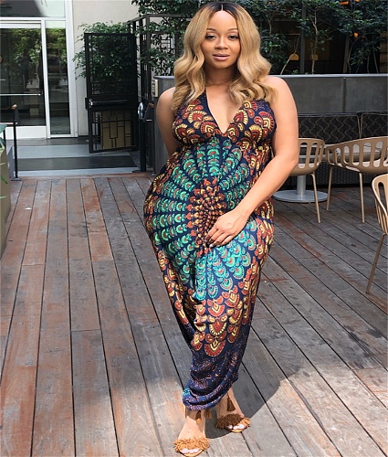 Boho Print Backless Casual Loose Harem Jumpsuits BN-9097