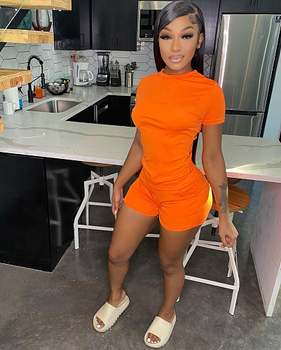 Casual Suits Women Short Sleeves T-shirt And Shorts WSM-5304