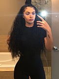 Women V-neck Short Sleeves Zipper Black Slim Romper PY-8590
