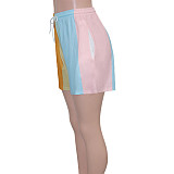 Rainbow Striped Streetwear Loose Shorts with Pockets SH-390309