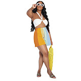 Rainbow Striped Streetwear Loose Shorts with Pockets SH-390309