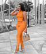 Sleeveless Side Split Crop Top And Pants 2 Piece Sets JP-1068