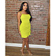 Ruched Sleeveless Ruffle Hem Bodycon Slip Dress BN-826