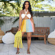 Rainbow Striped Streetwear Loose Shorts with Pockets SH-390309