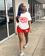 Short Sleeve T Shirts and Joggers Biker Shorts Outfits SHD-9400