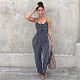 Striped Bow Casual Sleeveless Wide Leg Jumpsuits ZS-0473