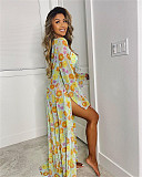 Floral Print Bandage Bikini Set+Cover Up 3 Piece Sets MEM-8342