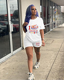 Short Sleeve T Shirts and Joggers Biker Shorts Outfits SHD-9400