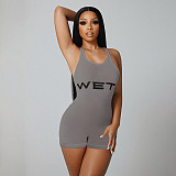 Sexy Backless Straps Sleeveless Bodycon Sporty Rompers DLS-K24Q46711