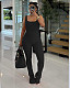 Women Solid Color Vest And Packets Long Pants Casual 2 Pieces Sets ANDI-2028