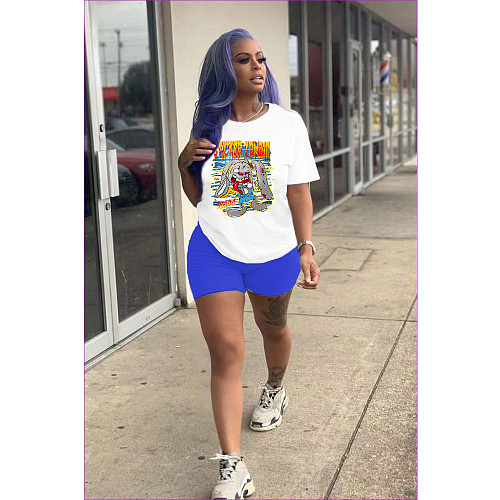 Cartoon Print Casual T Shirt and Shorts Outfits DN-8008S18