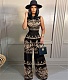 Sleeveless Bodysuits Loose Wide Leg Pants Outfits SHD-9423