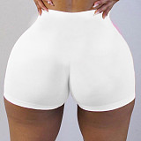 Solid Workout Elastic Fitness Yoga Shorts SHD-9819