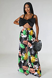 Floral Print High Waist Loose Wide Leg Pants SHD-9836