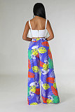 Floral Print High Waist Loose Wide Leg Pants SHD-9836