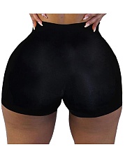 Solid Workout Elastic Fitness Yoga Shorts SHD-9819
