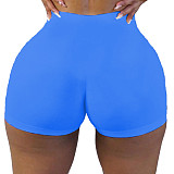 Solid Workout Elastic Fitness Yoga Shorts SHD-9819