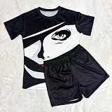 Printing Short Sleeve T Shirts and Shorts 2 Piece Set SHD-9408