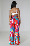 Floral Print High Waist Loose Wide Leg Pants SHD-9836