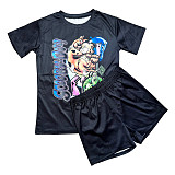 Short Sleeve Graphic T-shirt and Shorts Summer Outfits SHD-9610