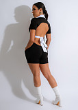 Wholesale Hollow Out Backless Collar Sexy Rompers XRB-10070