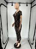 U-neck Bodysuit See-through Lace Lady Sexy Jumpsuit XRB-10096
