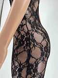 Women Summer Lace Short Sleeve Backless Sexy Jumpsuit XRB-10075