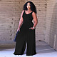 Solid Sleeveless High Waist Loose Wide Leg Jumpsuits TE-4387