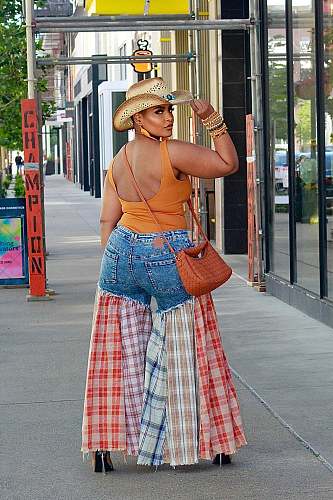 2024 Fashion Patchwork Wide-leg Women Jeans GT-9179