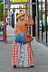 2024 Fashion Patchwork Wide-leg Women Jeans GT-9179