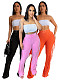 2024 Leisure Women Tassel Strech Flared Long Pants CH-24049