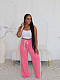 Casual Women Loose Double Striation Wide-leg Length Pants CH-24051
