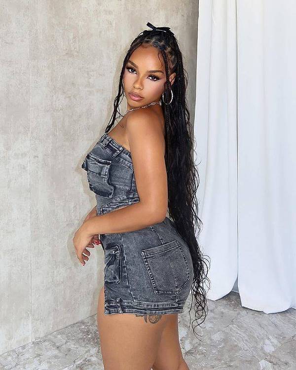 Sexy Strapless Pockets Crop Top And Split Shorts Denim 2 Pieces Sets MEM-88587