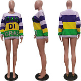 Fashion Color Matching Sequins Long Sleeves Knitted Sweater TR-1315