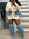 Fashion Women Patchwork Buttons Pockets Loose Sweater Cardigan OD-8707